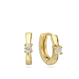 Aros, Bañado en oro, Zirconia cúbica artificial