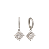 Aros, Plata 925 bañada en rodio, Zirconia cúbica artificial