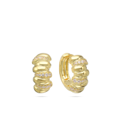 Aros, Bañado en oro, Zirconia cúbica artificial