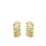 Aros, Bañado en oro, Zirconia cúbica artificial