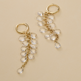 Gotas, Bañado en oro, Zirconia cúbica artificial