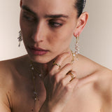 Gotas, Bañado en oro, Zirconia cúbica artificial