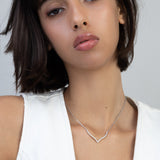 Collar colgante, Plata de Ley 925, Plata 925 bañada en rodio, Zirconia cúbica artificial