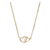 Collar colgante, Bañado en oro, Zirconia cúbica artificial