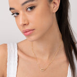 Collar colgante, Bañado en oro, Zirconia cúbica artificial
