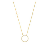 Collar colgante, Bañado en oro, Zirconia cúbica artificial