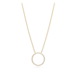 Collar colgante, Bañado en oro, Zirconia cúbica artificial
