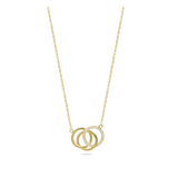 Collar colgante, Bañado en oro, Zirconia cúbica artificial