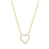 Collar colgante, Bañado en oro, Zirconia cúbica artificial