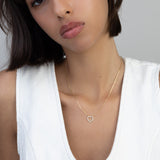 Collar colgante, Bañado en oro, Zirconia cúbica artificial