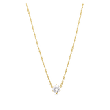 Collar colgante, Bañado en oro, Zirconia cúbica artificial