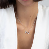 Collar colgante, Plata de Ley 925, Zirconia cúbica artificial