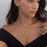 Collar colgante, Plata de Ley 925, Zirconia cúbica artificial