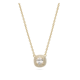 Collar colgante, Bañado en oro, Zirconia cúbica artificial