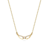 Collar colgante, Bañado en oro, Zirconia cúbica artificial