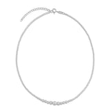 Collar gargantilla, Plata 925 bañada en rodio, Sin piedra