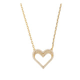 Collar colgante, Bañado en oro, Zirconia cúbica artificial