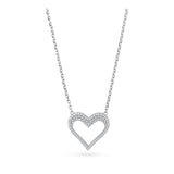 Collar colgante, Plata 925 bañada en rodio, Zirconia cúbica artificial