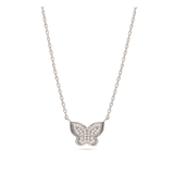 Collar colgante, Plata 925 bañada en rodio, Zirconia cúbica artificial