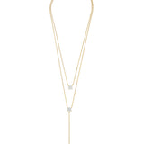 Collar colgante, Bañado en oro, Zirconia cúbica artificial