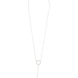 Collar colgante, Plata 925 bañada en rodio, Zirconia cúbica artificial