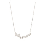 Collar colgante, Plata 925 bañada en rodio, Zirconia cúbica artificial
