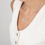 Collar colgante, Plata 925 bañada en rodio, Zirconia cúbica artificial