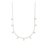 Collar colgante, Plata 925 bañada en rodio, Zirconia cúbica artificial