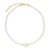 Collar gargantilla, Bañado en oro, Perla cultivada