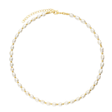 Collar gargantilla, Bañado en oro, Perla cultivada