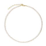 Collar gargantilla, Bañado en oro, Perla cultivada