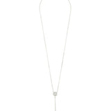 Collar colgante, Plata 925 bañada en rodio, Zirconia cúbica artificial