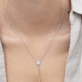 Collar colgante, Plata 925 bañada en rodio, Zirconia cúbica artificial