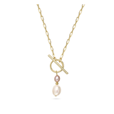 Collar colgante, Bañado en oro, Perla cultivada