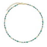 Collar gargantilla, Bañado en oro, Vidrio de plomo