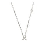 Collar colgante, Plata 925 bañada en rodio, Zirconia cúbica artificial