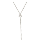 Collar colgante, Plata 925 bañada en rodio, Zirconia cúbica artificial