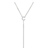 Collar colgante, Plata 925 bañada en rodio, Zirconia cúbica artificial