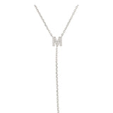 Collar colgante, Plata 925 bañada en rodio, Zirconia cúbica artificial