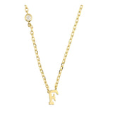 Collar colgante, Bañado en oro, Zirconia cúbica artificial