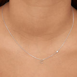 Collar colgante, Plata 925 bañada en rodio, Zirconia cúbica artificial