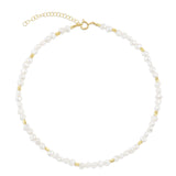 Collar gargantilla, Bañado en oro, Perla cultivada