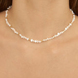 Collar gargantilla, Bañado en oro, Perla cultivada