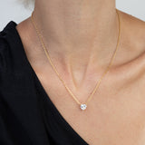 Collar colgante, Bañado en oro, Zirconia cúbica artificial