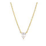 Collar colgante, Bañado en oro, Zirconia cúbica artificial