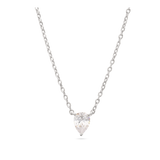 Collar colgante, Plata 925 bañada en rodio, Zirconia cúbica artificial