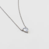 Collar colgante, Plata 925 bañada en rodio, Zirconia cúbica artificial
