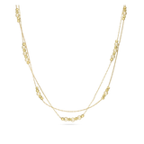Collar Delicado y Festivo, Bañado en oro, Perla Swarovski artificial