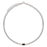 Collar gargantilla, Plata 925 bañada en rodio, Zirconia cúbica artificial