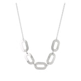 Collar Delicado y Festivo, Plata 925 bañada en rodio, Sin piedra
